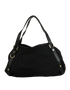 Abbey Shoulder Bag, £350, Handbags, Black, Canvas, Back view